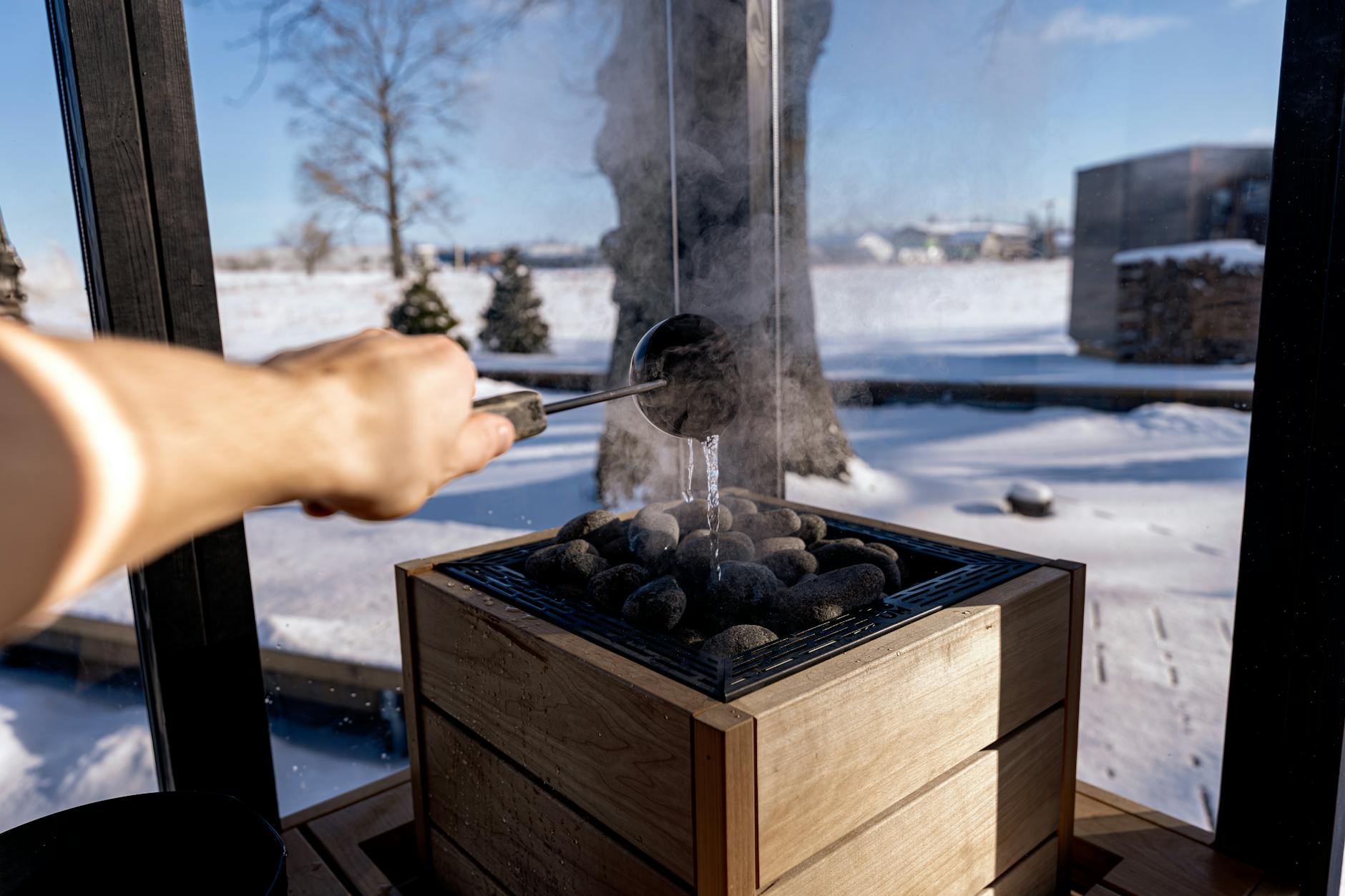 nordic sauna experience with traditional stones